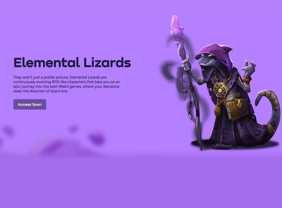 Lizard Labs — Elemental Lizards NFT launch site